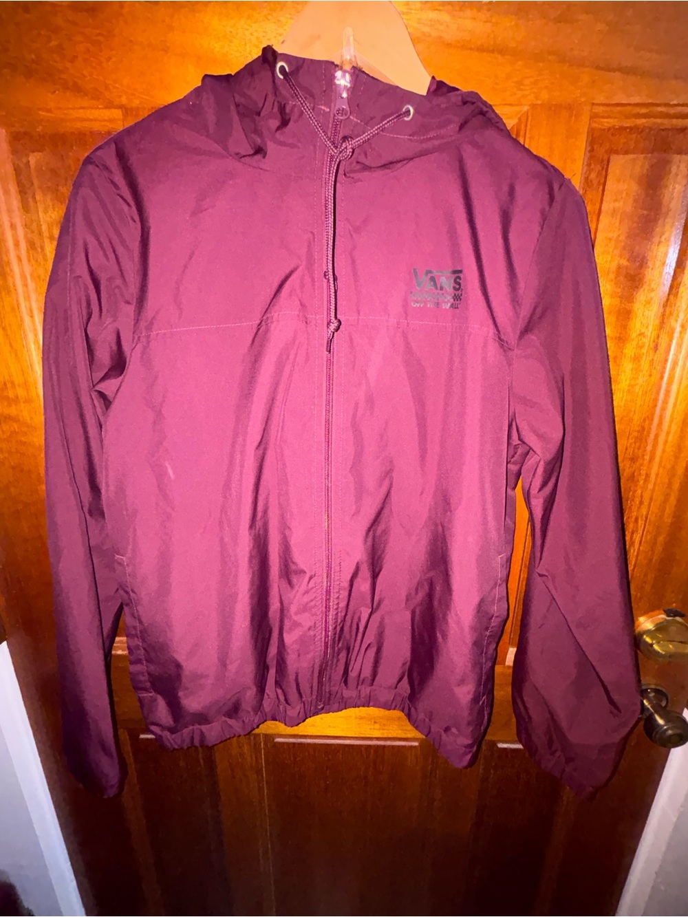 Vans Maroon Hooded Windbreaker Jacket